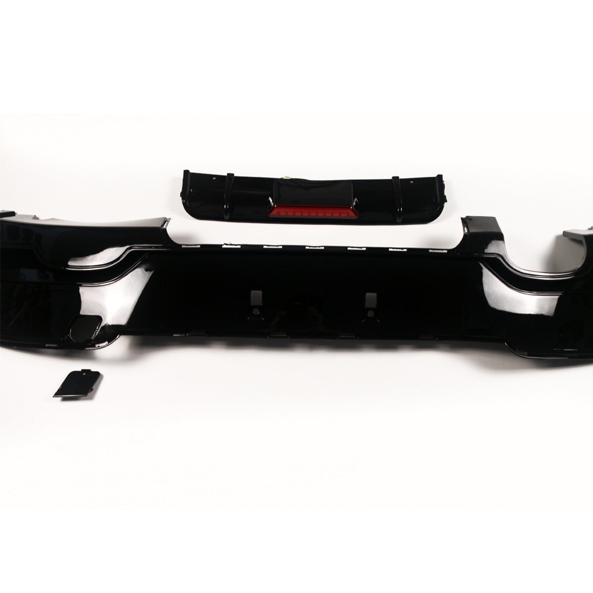 Heckdiffusor Hochglanz Schwarz + LED passend für BMW 1er F20 F21 2011-2015