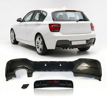 Heckdiffusor Carbon-Optik + LED passend für BMW 1er F20 F21 2011-2015