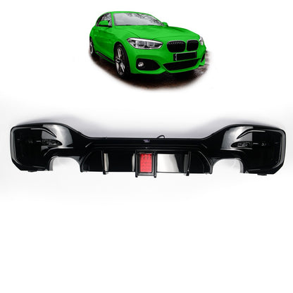 Hochglanz Schwarz LED Heckdiffusor passend für BMW 1er F20 F21 2015-2019