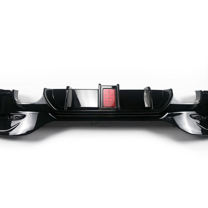 Hochglanz Schwarz LED Heckdiffusor passend für BMW 1er F20 F21 2015-2019