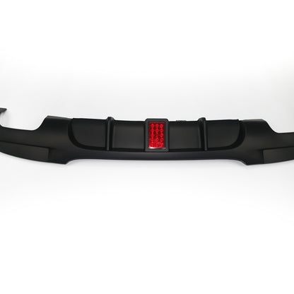 Heckstoßstange Diffusor Matt Schwarz LED passend für BMW 3er E90 E91 2005-2011