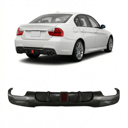 Heckdiffusor Carbon-Optik + LED passend für BMW 3er E90 E91 2005-2011