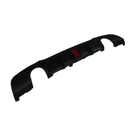 Heckstoßstange Diffusor Matt Schwarz LED passend für BMW 3er E90 E91 2005-2011