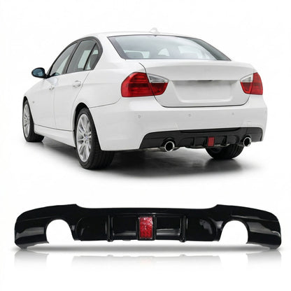 Heckdiffusor Hochglanz Schwarz LED passend für BMW 3er E90 E91 2005-2011
