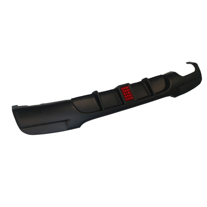Heckstoßstange Diffusor Matt Schwarz LED passend für BMW 3er E90 E91 2005-2011