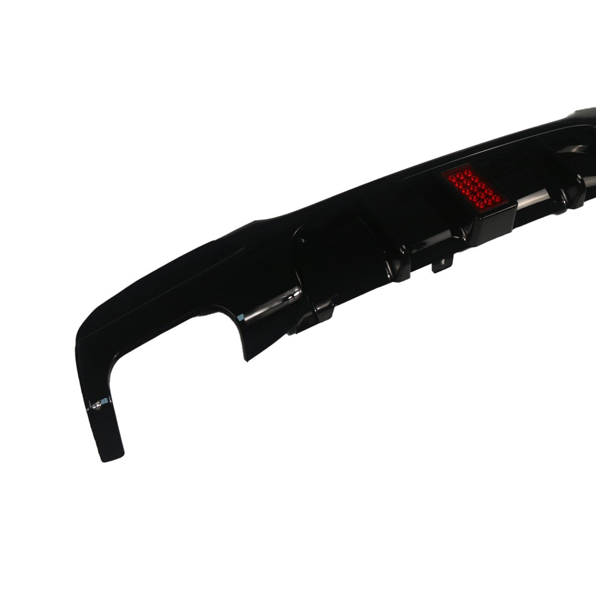 Heckstoßstange Diffusor Hochglanz Schwarz LED passend für BMW 3er E90 E91 2005-2011