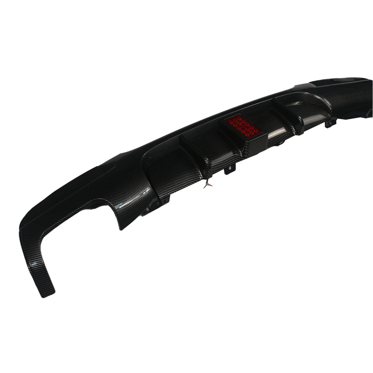 Heckstoßstange Diffusor Carbon-Optik + LED passend für BMW 3er E90 E91 2005-2011
