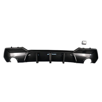 Heckstoßstange Diffusor Carbon-Optik mit LED passend für BMW 4er G22 G23 2021-2024