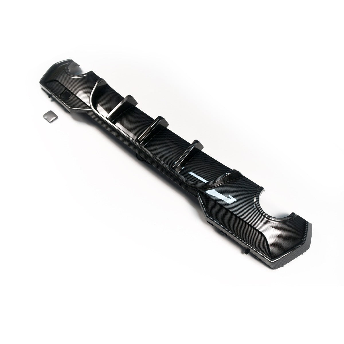 Heckstoßstange Diffusor Carbon-Optik mit LED passend für BMW 4er G22 G23 2021-2024