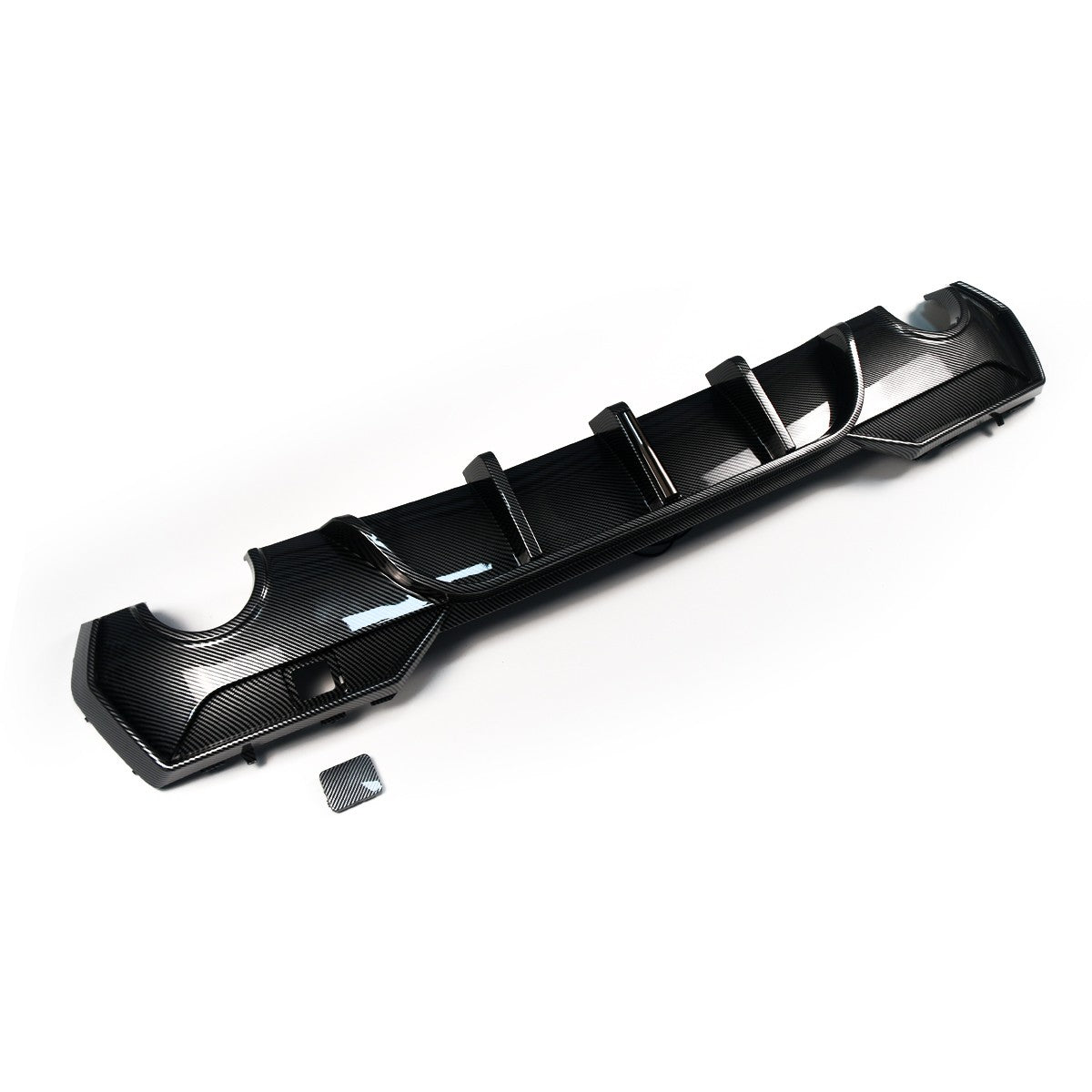 Heckstoßstange Diffusor Carbon-Optik mit LED passend für BMW 4er G22 G23 2021-2024