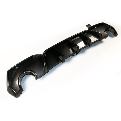 Heckstoßstange Diffusor Carbon-Optik mit LED passend für BMW 4er G22 G23 2021-2024