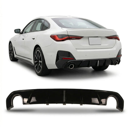 Heckstoßstange Diffusor Hochglanz Schwarz LED passend für BMW 4er G26 2021-heute