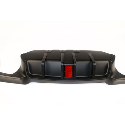 Heckstoßstange Diffusor Matt Schwarz LED passend für BMW 5er F10 2010-2017