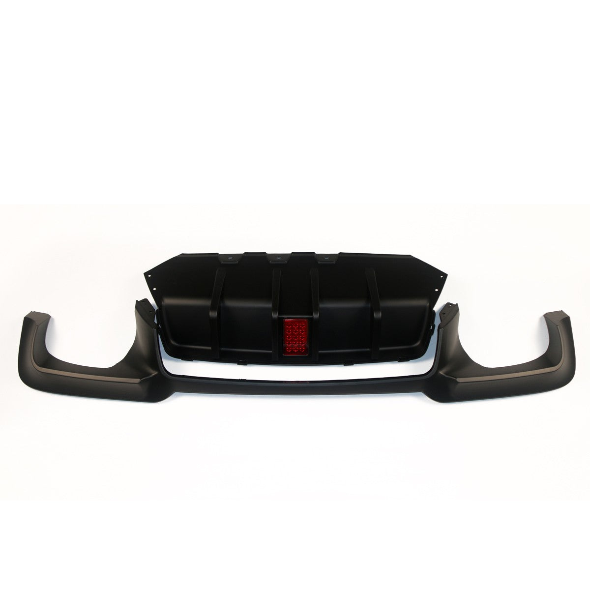 Heckstoßstange Diffusor Matt Schwarz LED passend für BMW 5er F10 2010-2017