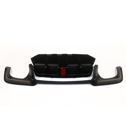 Heckstoßstange Diffusor Matt Schwarz LED passend für BMW 5er F10 2010-2017