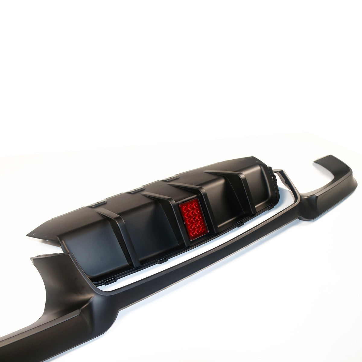 Heckstoßstange Diffusor Matt Schwarz LED passend für BMW 5er F10 2010-2017