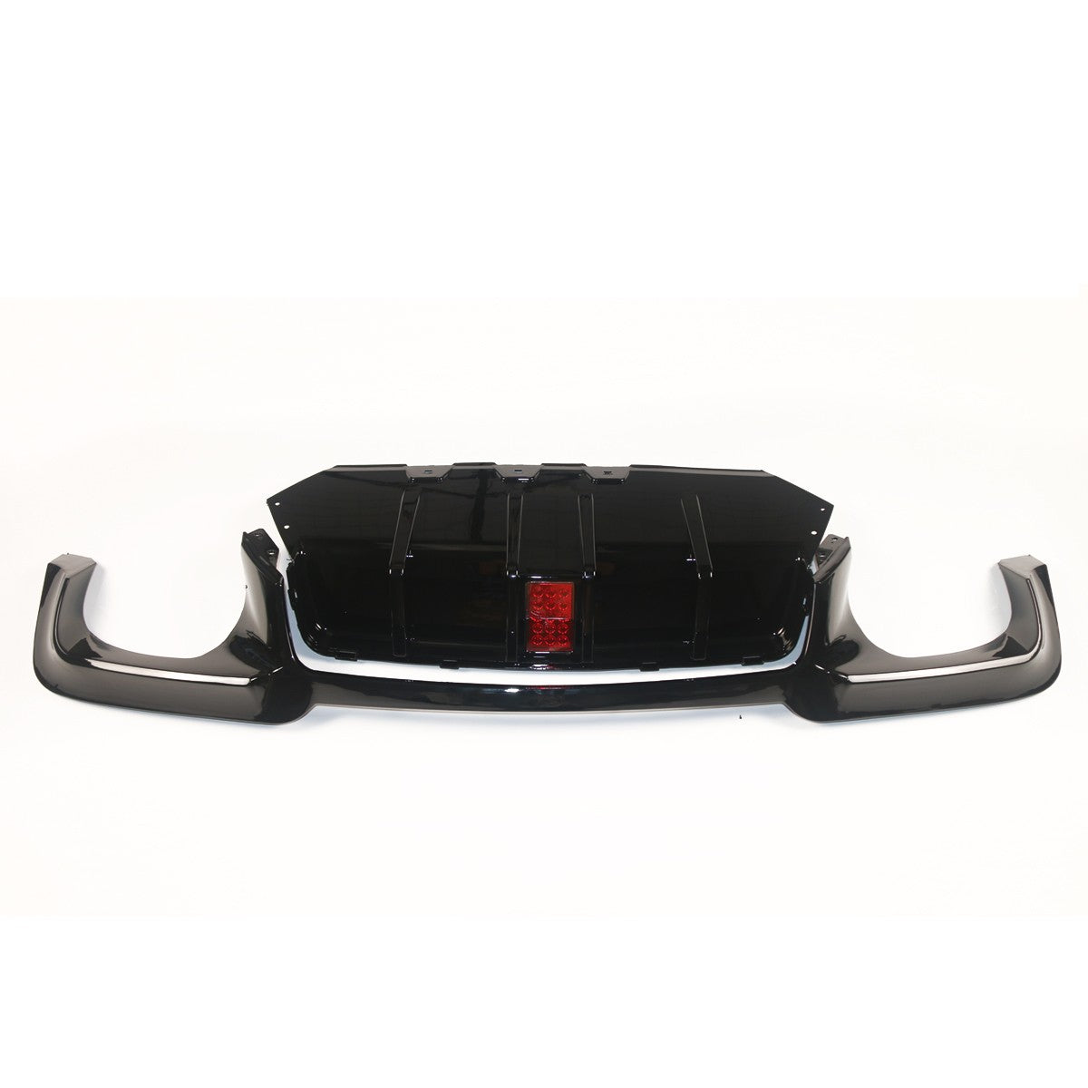 Heckstoßstange Diffusor Hochglanz Schwarz mit LED passend für BMW 5er F10 Limousine 2010-2017