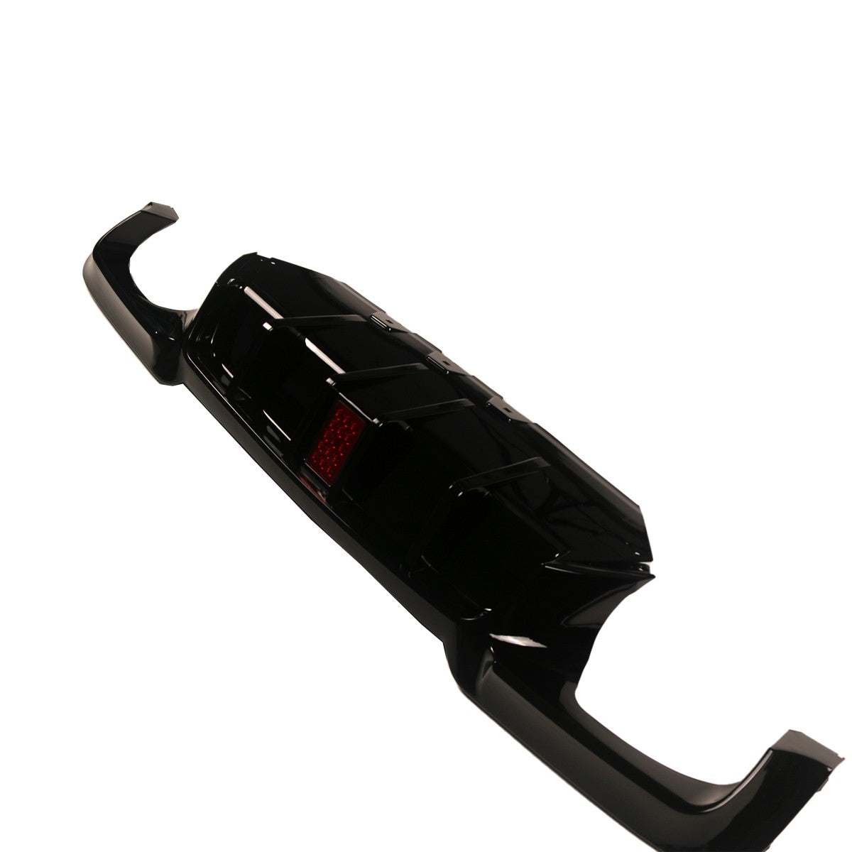 Heckstoßstange Diffusor Hochglanz Schwarz mit LED passend für BMW 5er F10 Limousine 2010-2017