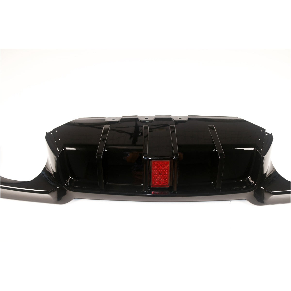 Heckstoßstange Diffusor Hochglanz Schwarz mit LED passend für BMW 5er F10 Limousine 2010-2017