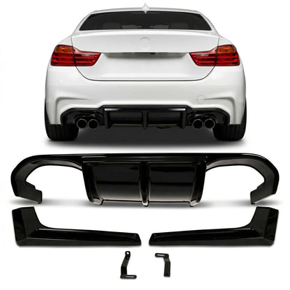 Heckstoßstange Diffusor Hochglanz Schwarz passend für BMW 4er F32 F33 F36 2013-2020