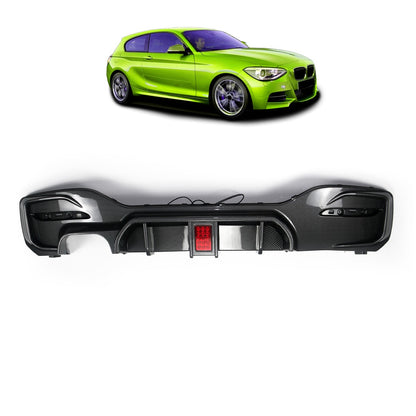 Heckdiffusor Carbon-Optik + LED passend für BMW 1er F20 F21 2015-2019
