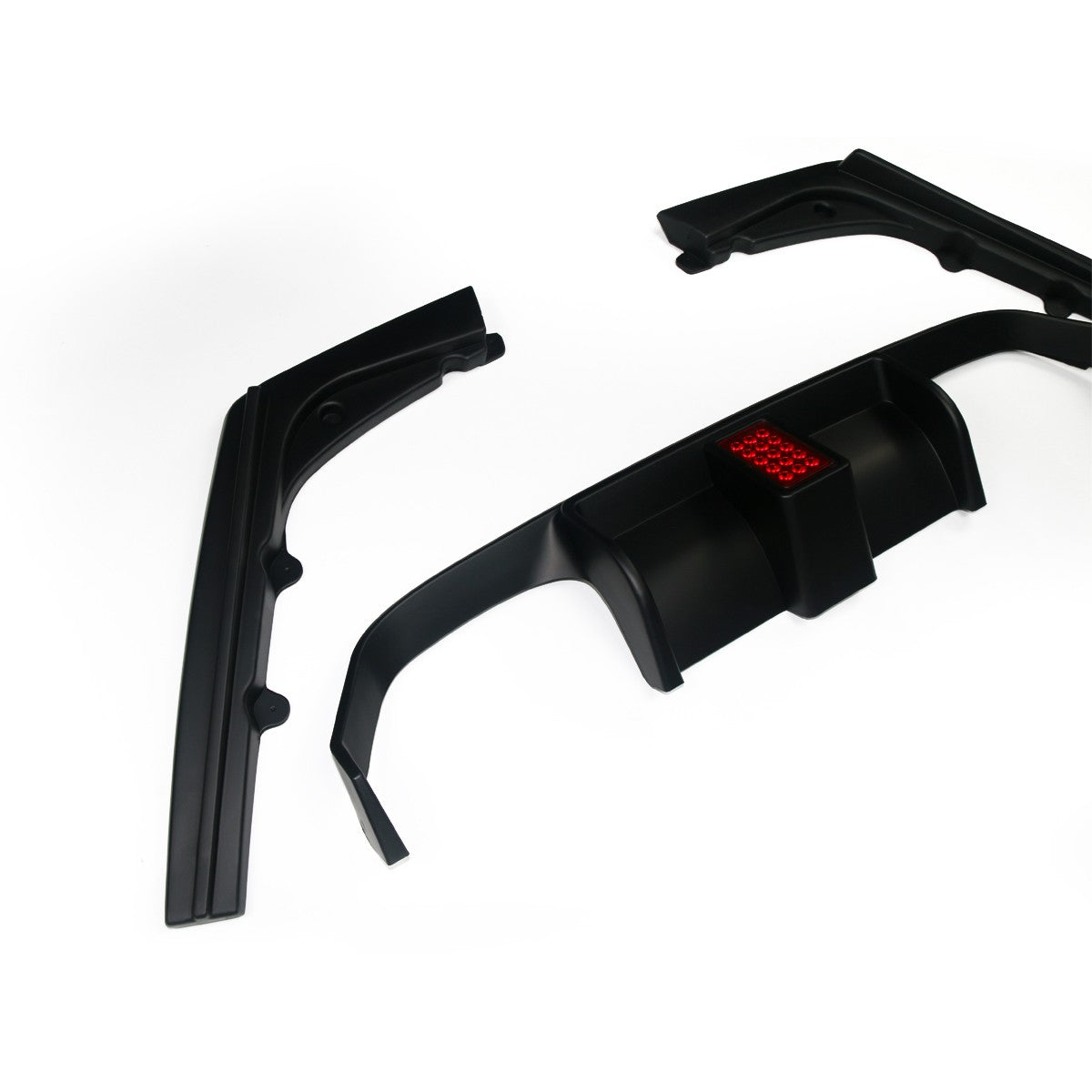 Heckstoßstange Diffusor Matt Schwarz LED passend für BMW M3 F80 M4 F82 F83 2013-2019