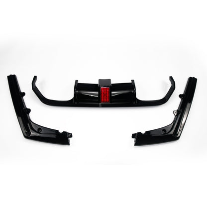 Heckstoßstange Diffusor Hochglanz Schwarz LED passend für BMW M3 F80 M4 F82 F83