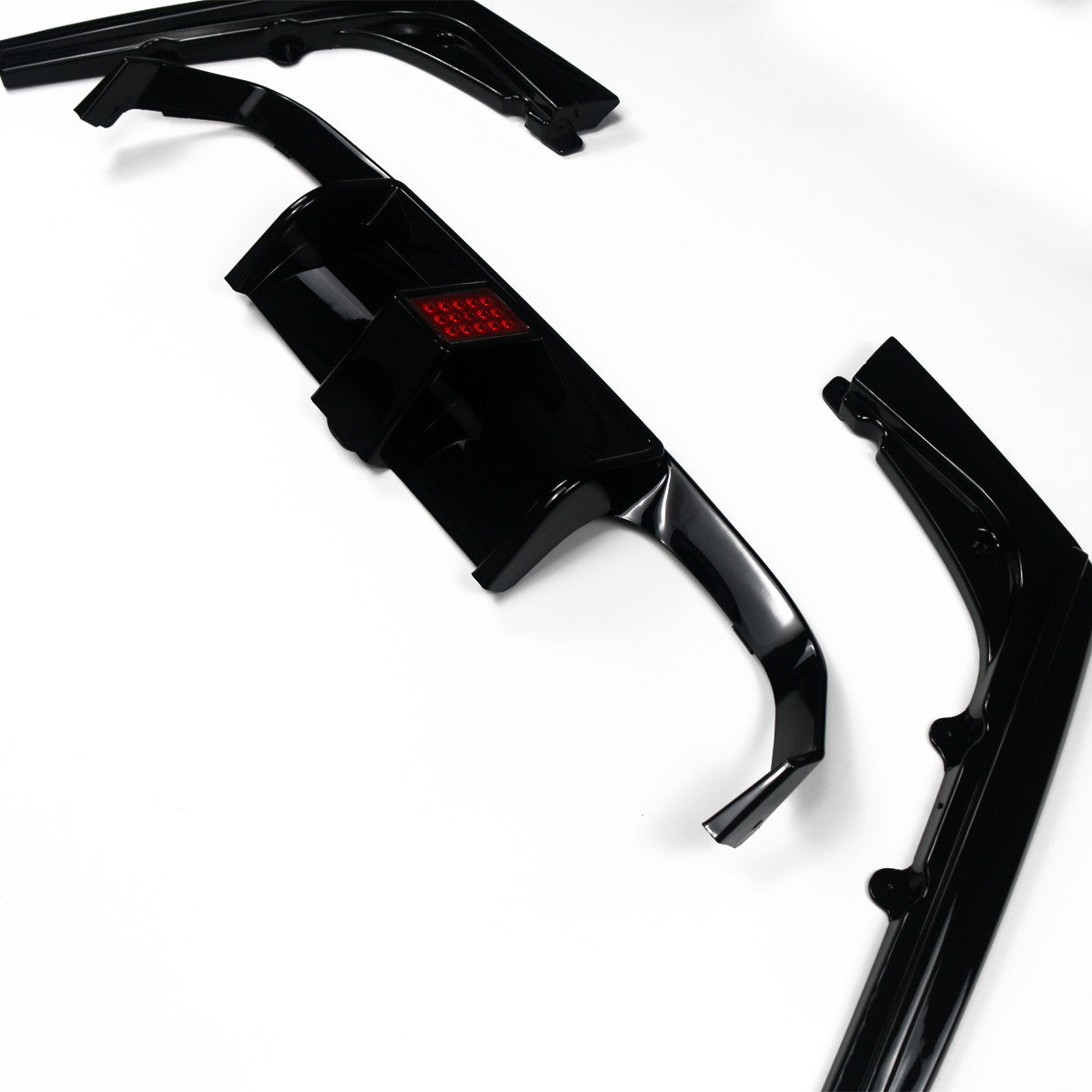 Heckstoßstange Diffusor Hochglanz Schwarz LED passend für BMW M3 F80 M4 F82 F83