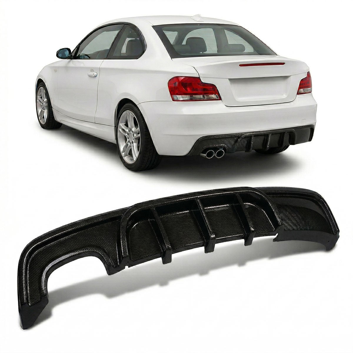 Heckdiffusor Carbon-Optik LED passend für BMW 1er E82 E88 2007-2013