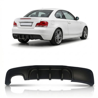 Heckstoßstange Diffusor Matt Schwarz passend für BMW 1er E82 E88 2007-2013