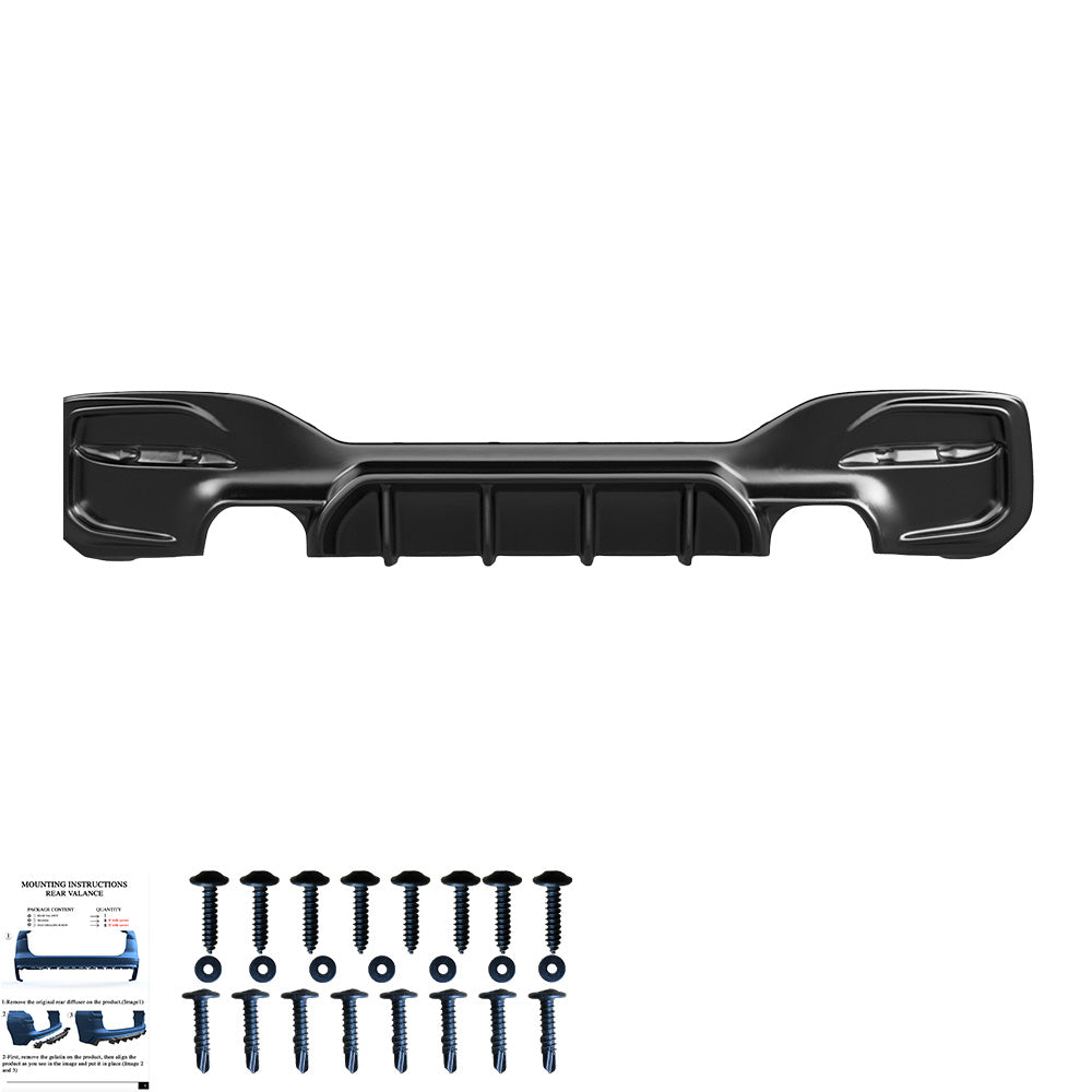 Heckstoßstange Diffusor Hochglanz Schwarz passend für BMW 1er F20 / F21 Facelift 2015-2019