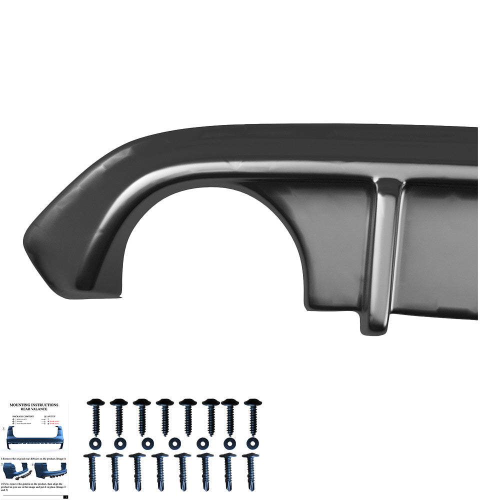 Heckstoßstange Diffusor Hochglanz Schwarz passend für BMW 3er G20 / G21 2018-2021