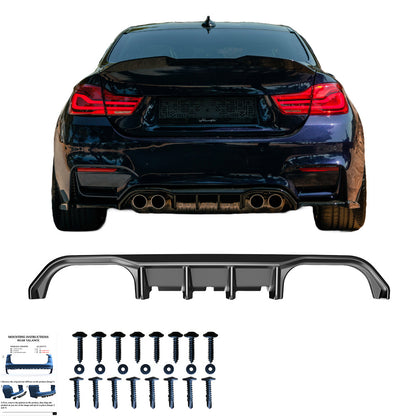 RV21.031 - Heckdiffusor passend für BMW M4 F82 2014-2021 Hochglanz Schwarz