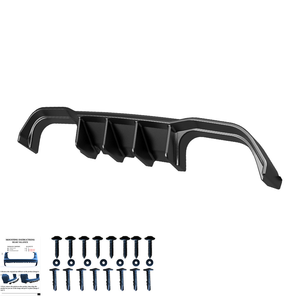 RV21.031 - Heckdiffusor passend für BMW M4 F82 2014-2021 Hochglanz Schwarz