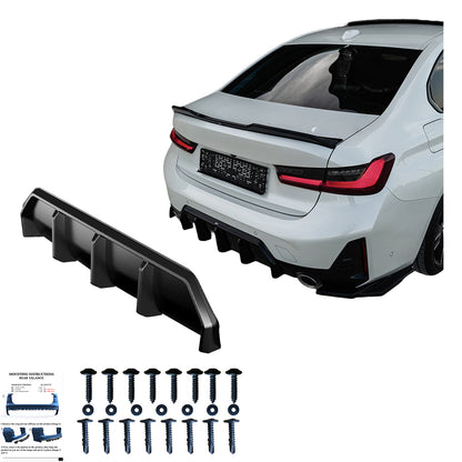 Heckstoßstange Diffusor passend für BMW 3er M-Pack G20/G21 Facelift 2022+ Hochglanz Schwarz