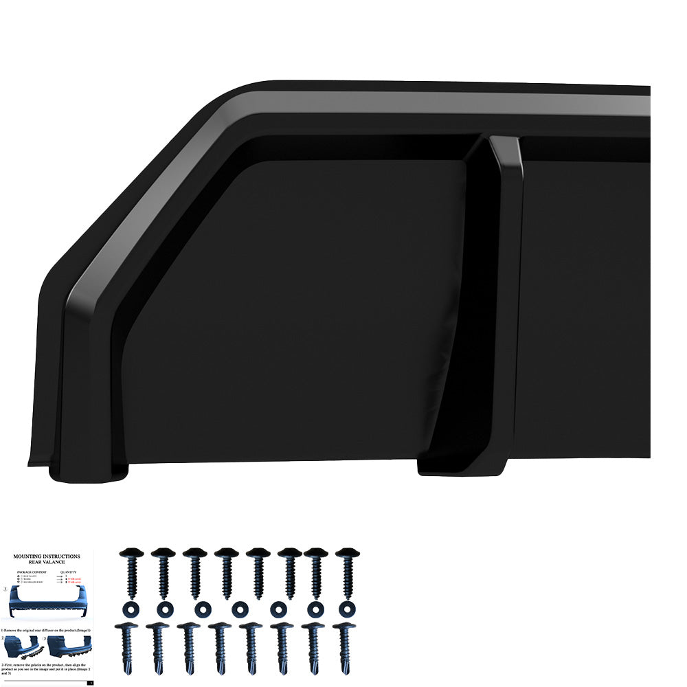 Heckstoßstange Diffusor passend für BMW 3er M-Pack G20/G21 Facelift 2022+ Hochglanz Schwarz