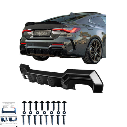 Heckdiffusor passend für BMW 4er G22 M-Paket / M440i 2020+ Hochglanz Schwarz