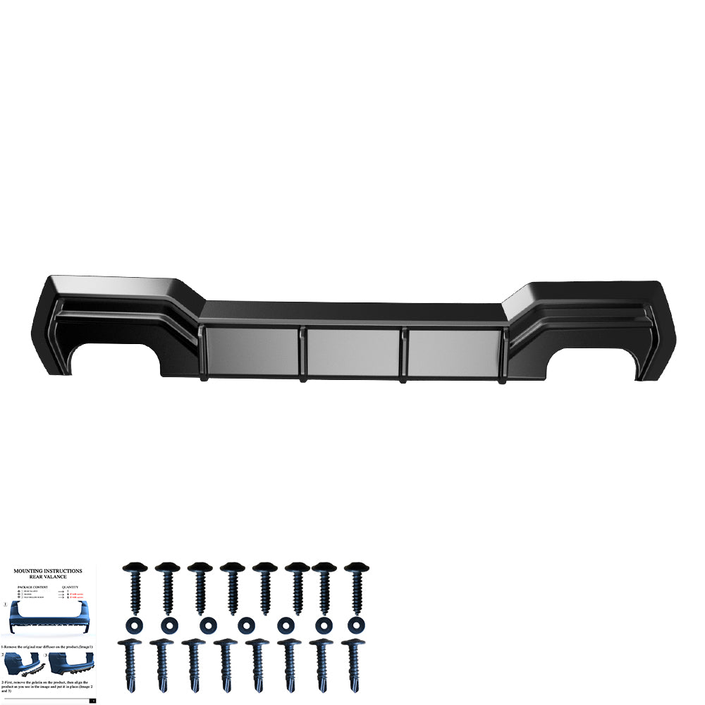 Heckdiffusor passend für BMW 4er G22 M-Paket / M440i 2020+ Hochglanz Schwarz