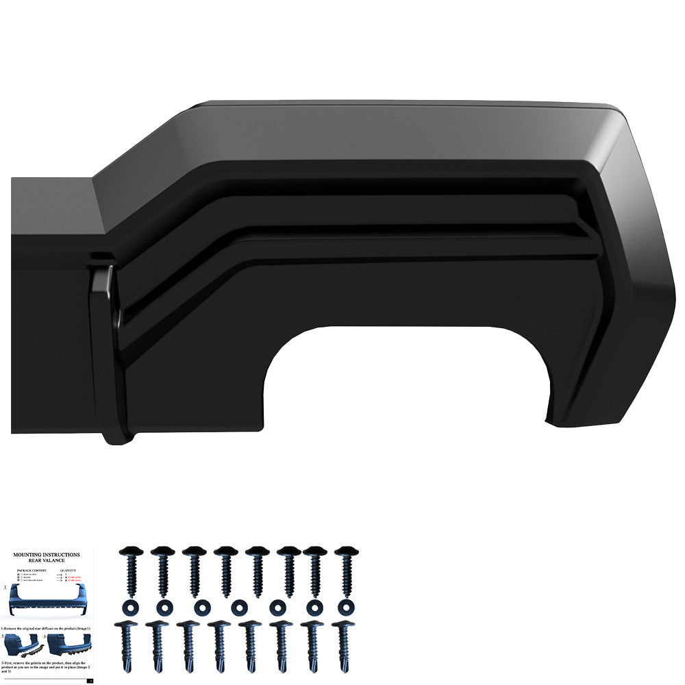 Heckdiffusor passend für BMW 4er G22 M-Paket / M440i 2020+ Hochglanz Schwarz