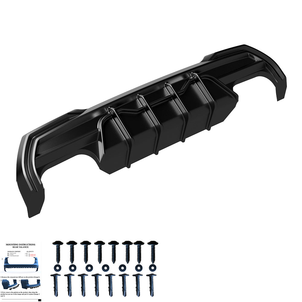 Heckschürze passend für BMW 1er F40 M-Pack/M135i 2019-2024 Hochglanz Schwarz