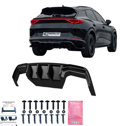 Heckdiffusor passend für CUPRA Formentor Mk1 / Mk1 Facelift 2020+ v2 Hochglanz Schwarz