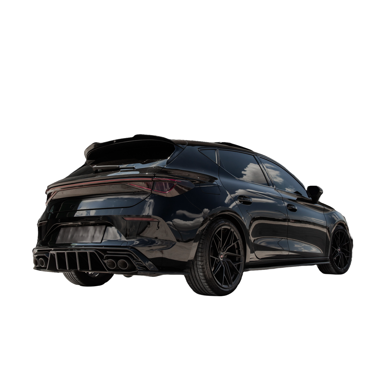 Heckdiffusor passend für CUPRA Leon Mk1 / Mk1 Facelift 2020+ Hochglanz Schwarz