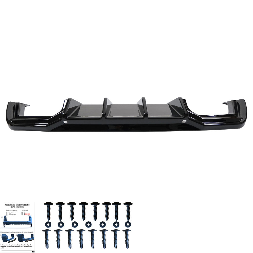 Heckdiffusor passend für CUPRA Formentor Mk1 Facelift 2024+ v2 Hochglanz Schwarz