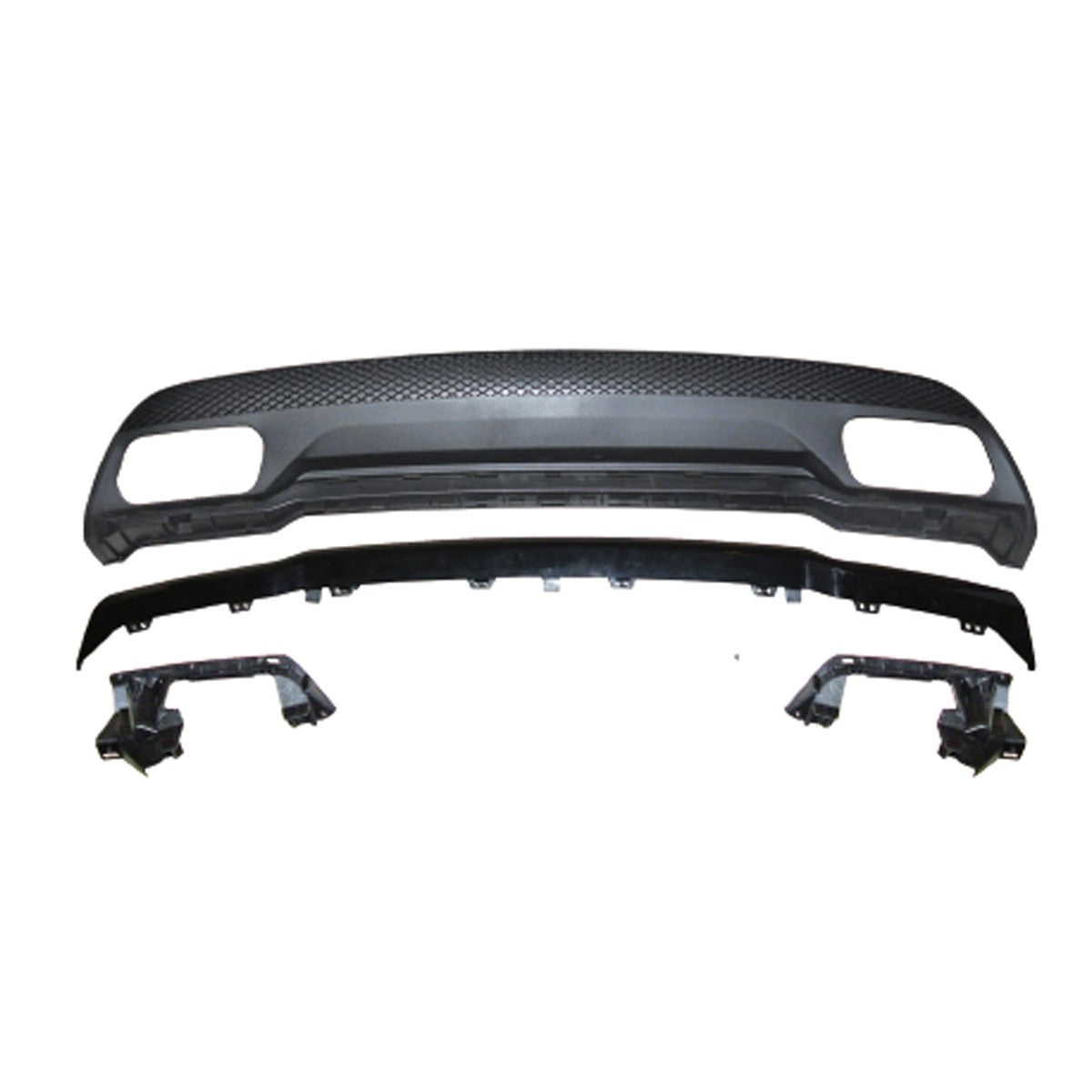 Heckstoßstange Diffusor Matt Schwarz passend für Mercedes A-Klasse W176 2012-2015