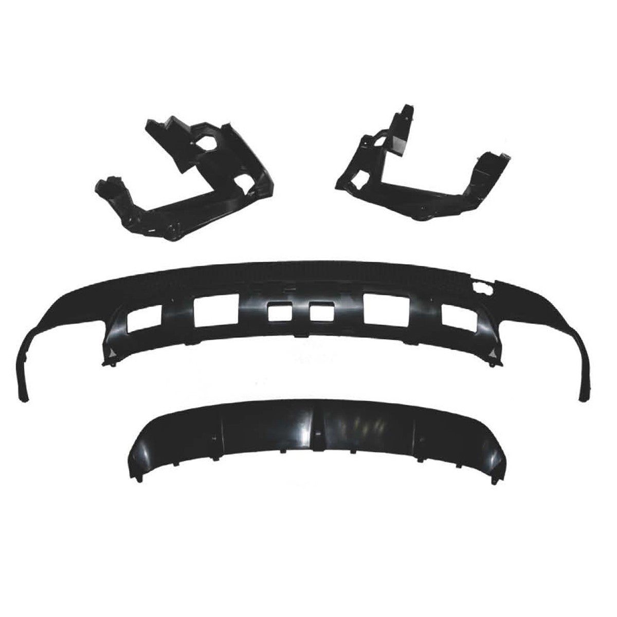 Heckstoßstange Diffusor Matt Schwarz passend für Mercedes CLA C117 X117 2013-2016