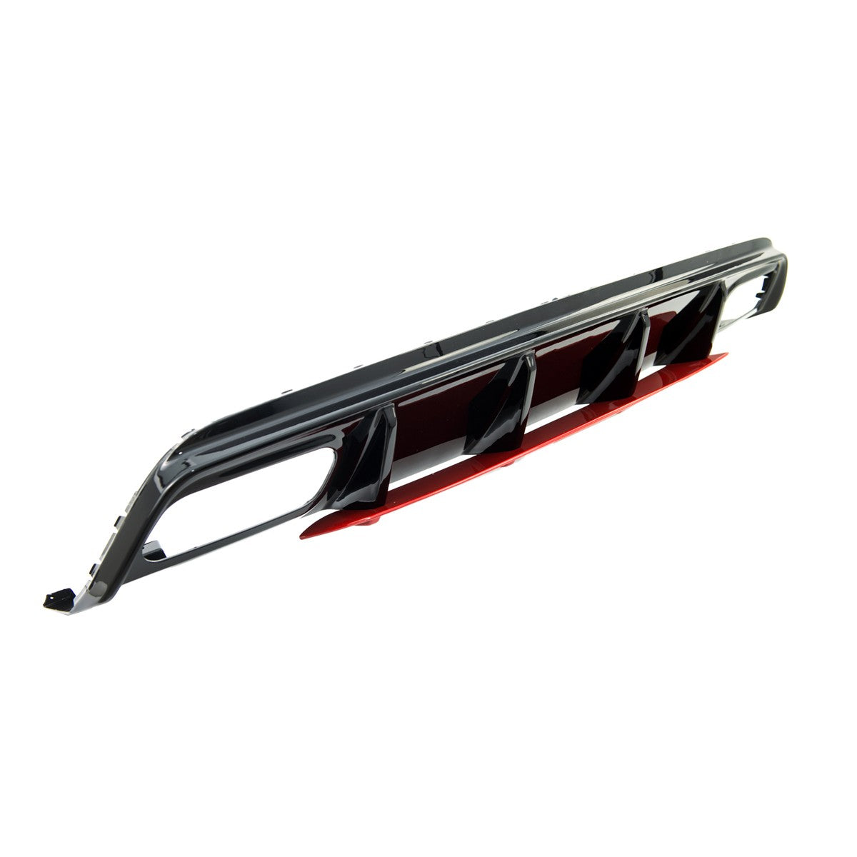 Heckstoßstange Diffusor Hochglanz Schwarz & Rot passend für Mercedes A-Klasse W176 2016-2018