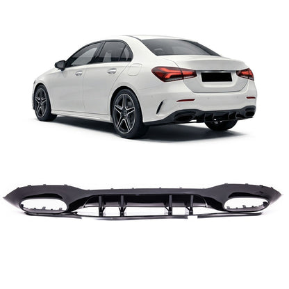 Heckstoßstange Diffusor Hochglanz Schwarz passend für Mercedes A-Klasse V177 Sedan 2018-heute