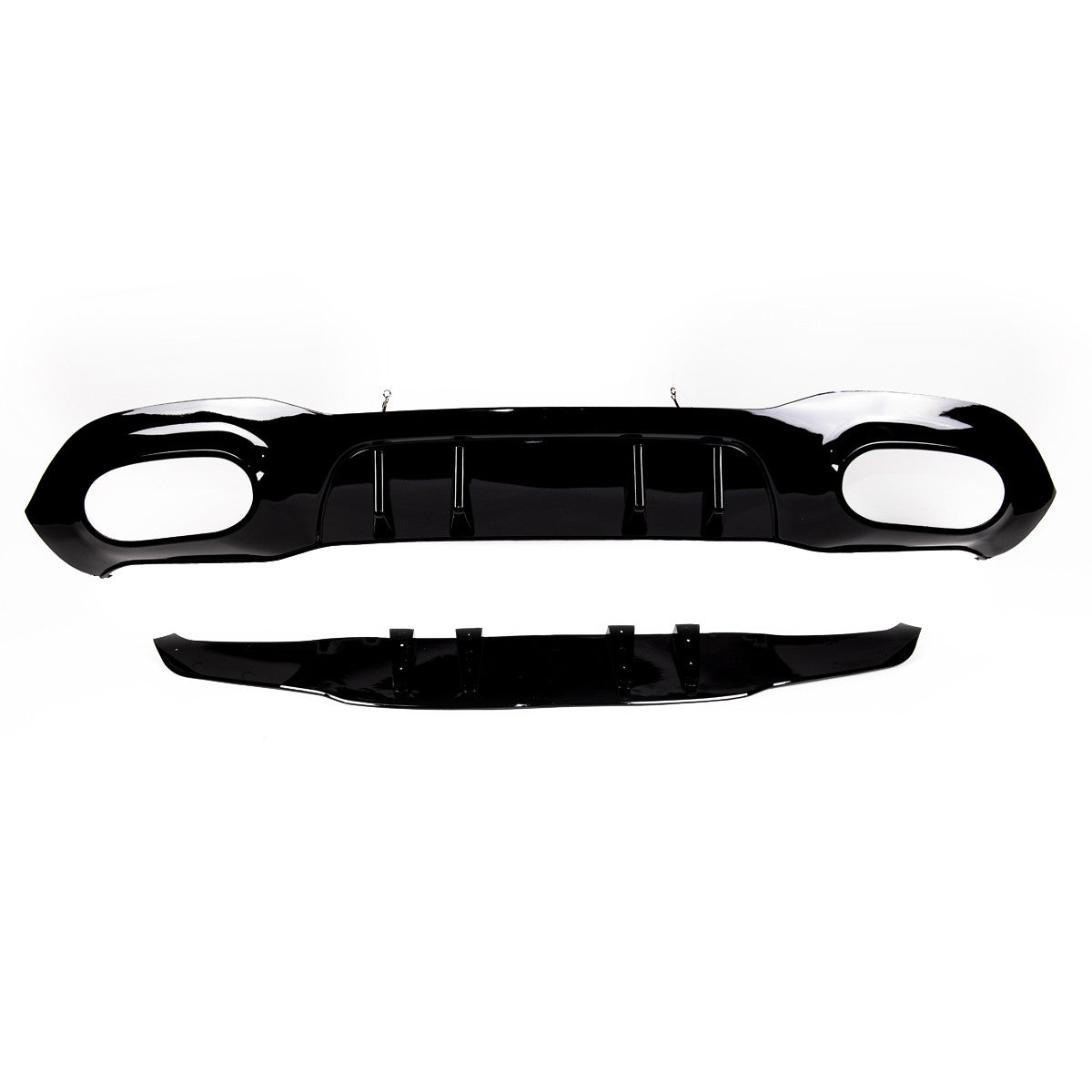 Heckstoßstange Diffusor Hochglanz Schwarz passend für Mercedes A-Klasse V177 Sedan 2018-heute