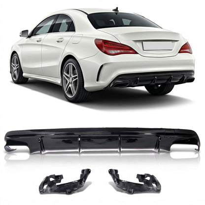 Heckdiffusor Hochglanz Schwarz passend für Mercedes CLA C117 X117 2013-2015