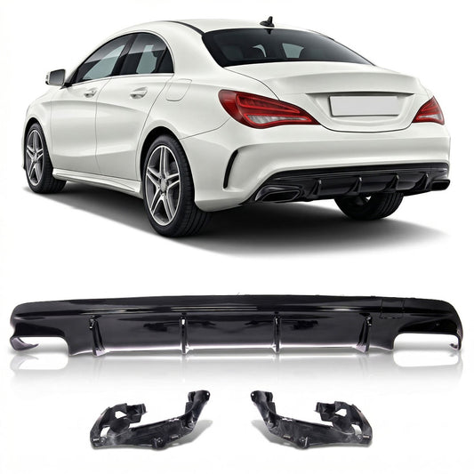 Heckdiffusor Hochglanz Schwarz passend für Mercedes CLA C117 X117 2013-2015